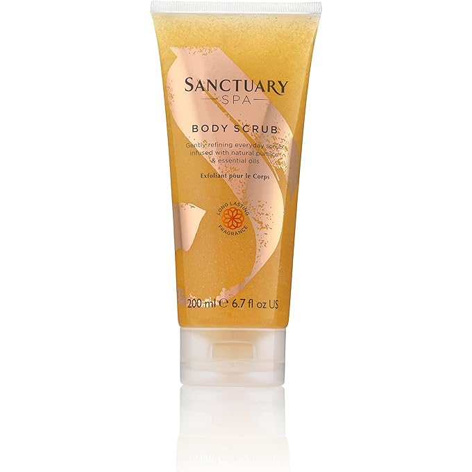 Sanctuary Spa Body Scrub with Natural Pumice and Essential Oils, Vegan and Cruelty Free, 200ml